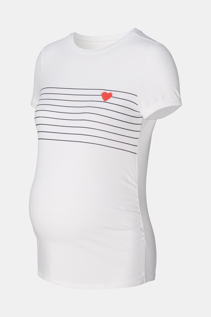 MATERNITY Camiseta a rayas, BRIGHT WHITE, detail image number 5