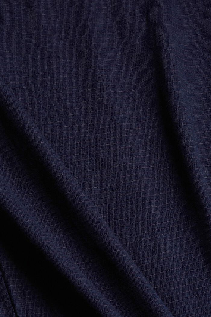 Camiseta de punto en mezcla de algodón ecológico, NAVY, detail image number 4