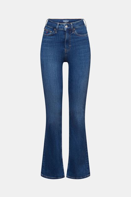 Jeans con corte bootcut de tiro alto