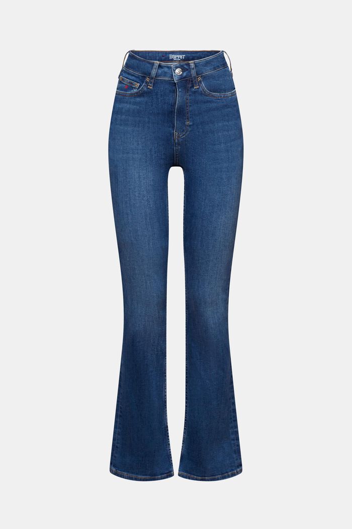Jeans con corte bootcut de tiro alto, BLUE MEDIUM WASHED, detail image number 6