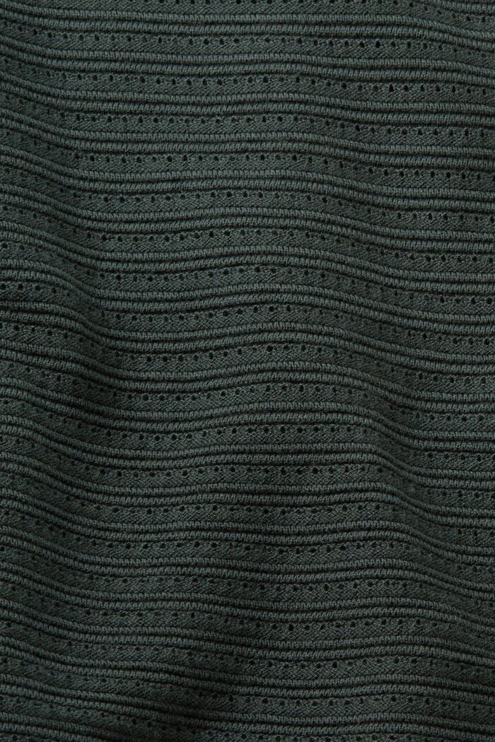 Jersey de punto a rayas con diseño combinado, DARK TEAL GREEN, detail image number 5
