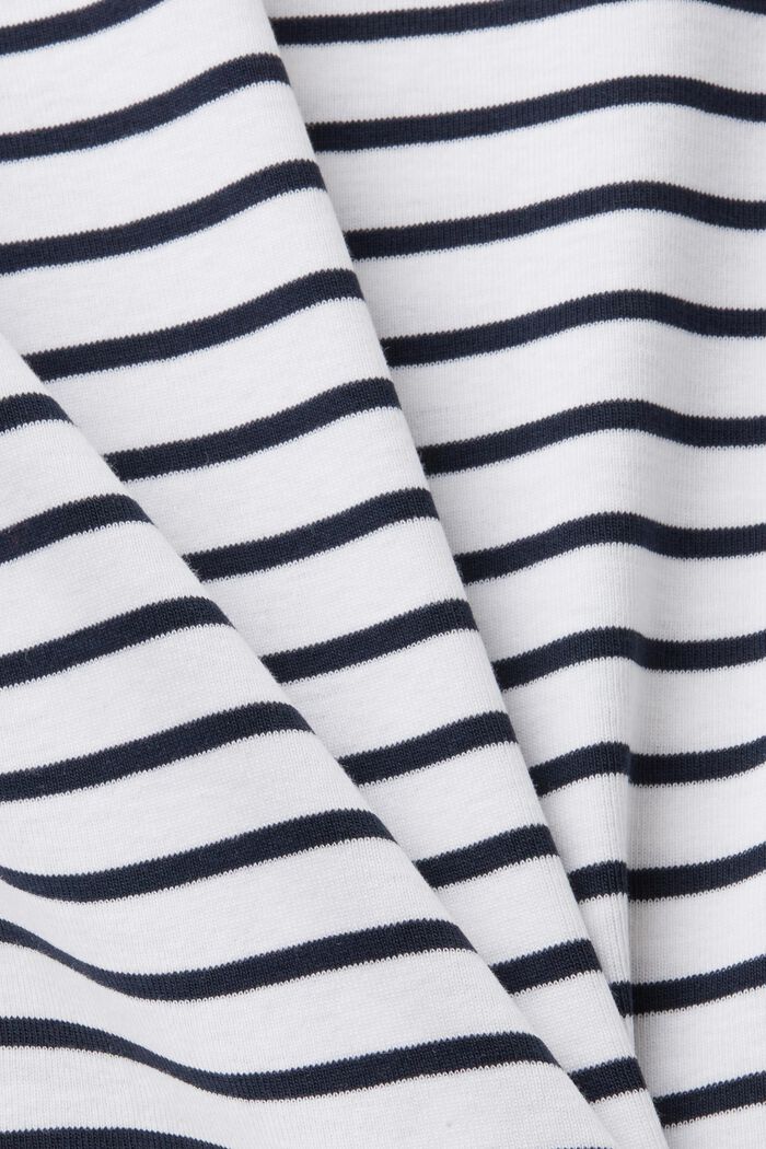 Top de tejido jersey de algodón con ribete ondulado, WHITE, detail image number 5