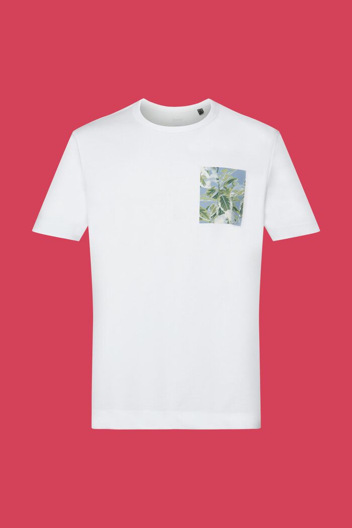 Camiseta de tejido jersey con estampado, 100% algodón, WHITE, detail image number 5