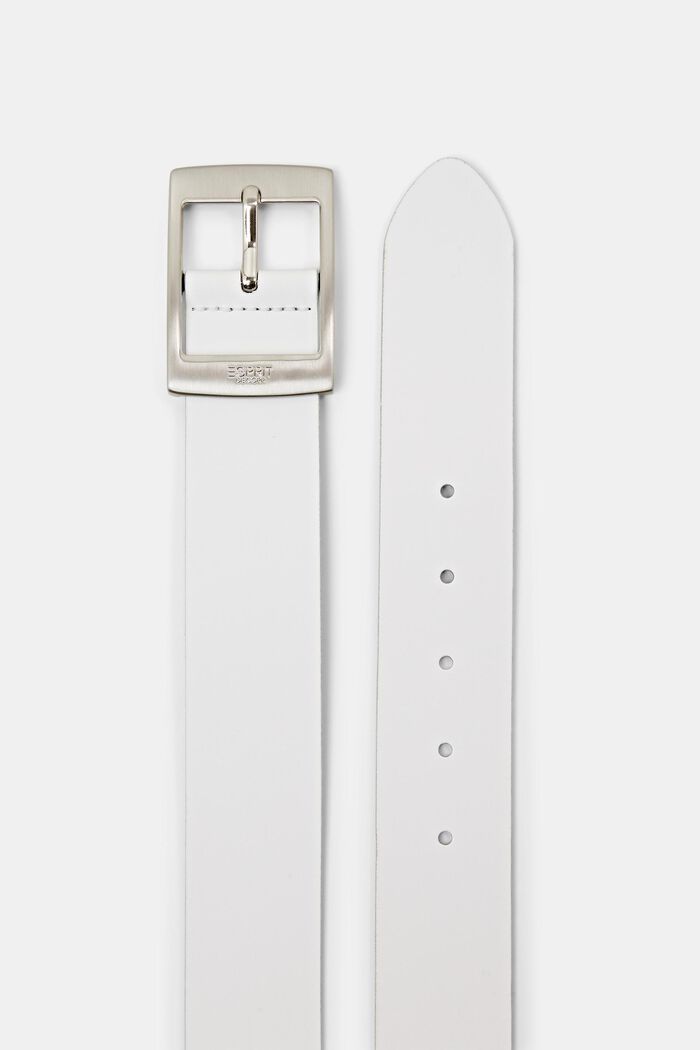 Cinturón de cuero, WHITE, detail image number 1