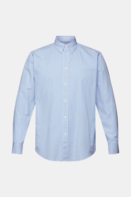 Camisa de cuadros vichy con cuello abotonado, 100% algodón
