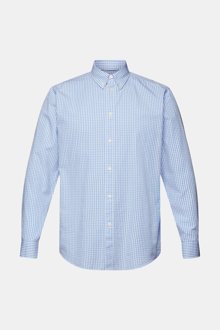 Camisa de cuadros vichy con cuello abotonado, 100% algodón, BRIGHT BLUE, detail image number 5