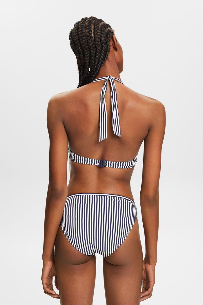 Top de bikini con aros y cuello halter, NAVY, detail image number 3