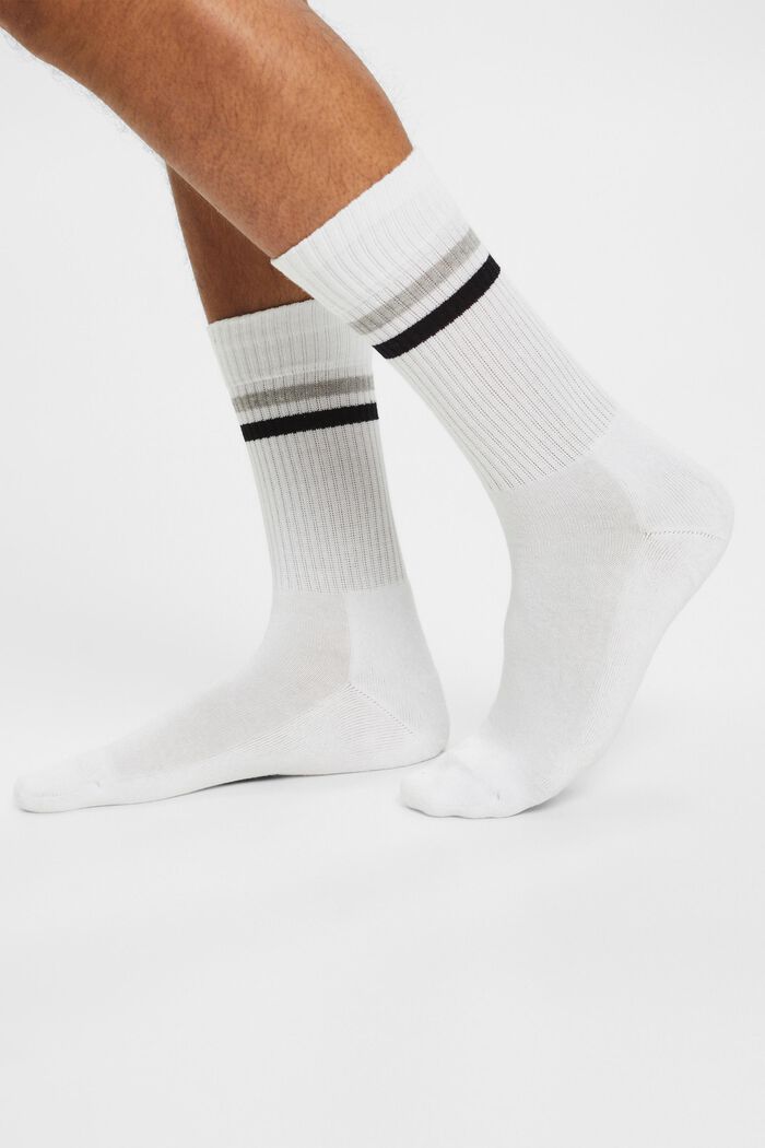 Pack de 2 pares de calcetines deportivos, algodón ecológico, WHITE, detail image number 1