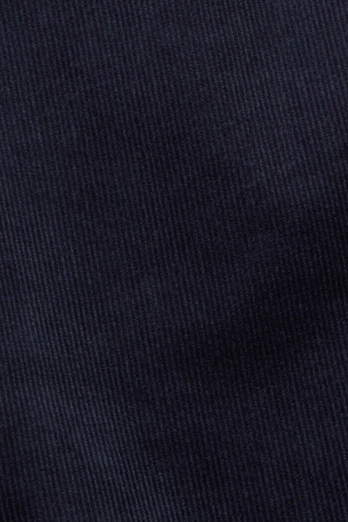 Pantalón de pana de tiro medio y corte slim, NAVY, detail image number 5
