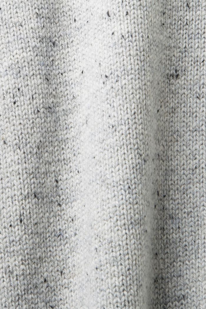 Jersey en mezcla de lana con cuello alto, LIGHT GREY, detail image number 5