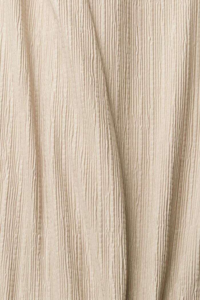 Pantalón de pernera ancha con acabado arrugado, LIGHT TAUPE, detail image number 4