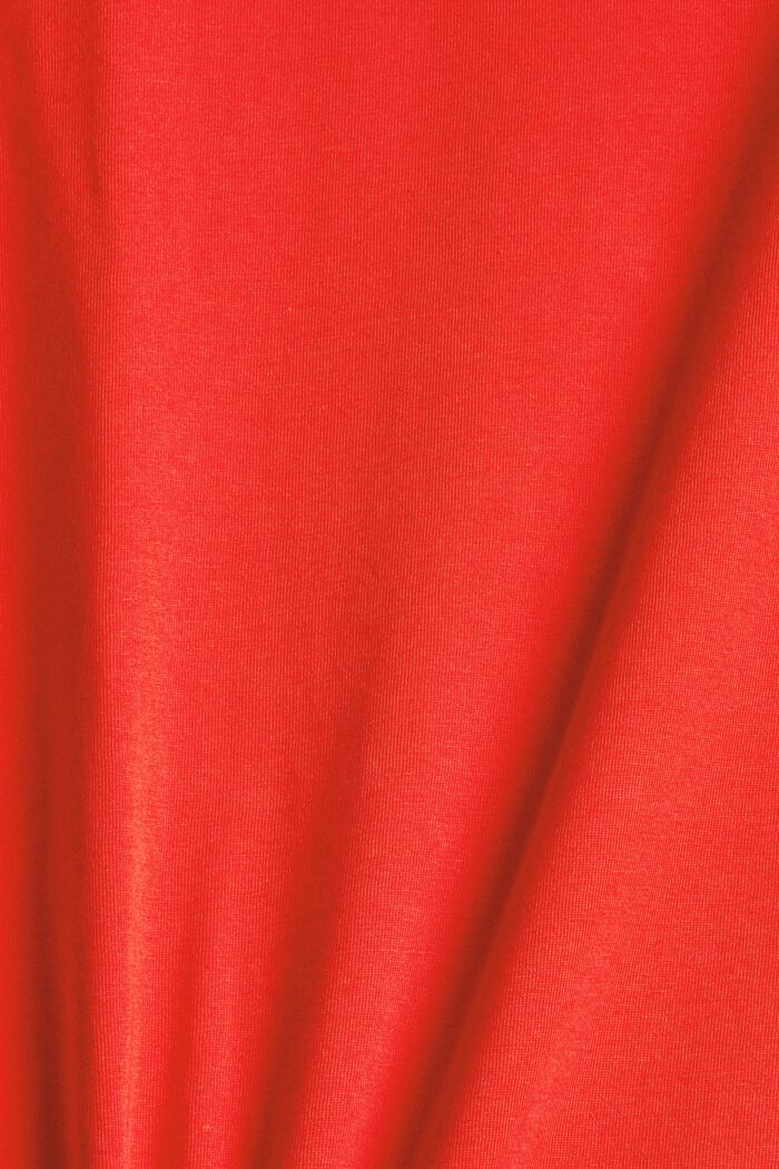 Camiseta de jersey con estampado, 100 % algodón ecológico, RED ORANGE, detail image number 4