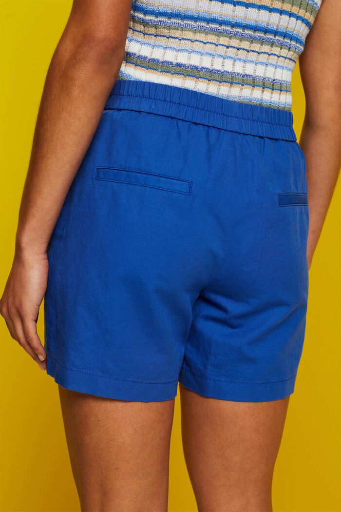 Pantalones cortos sin cierre, mezcla de lino y algodón, INK, detail image number 2