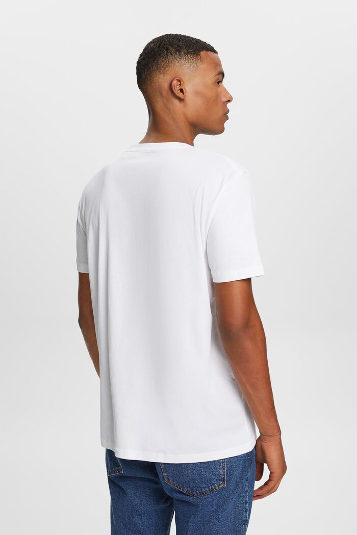 Camiseta de jersey con logotipo, 100% algodón, WHITE, detail image number 3