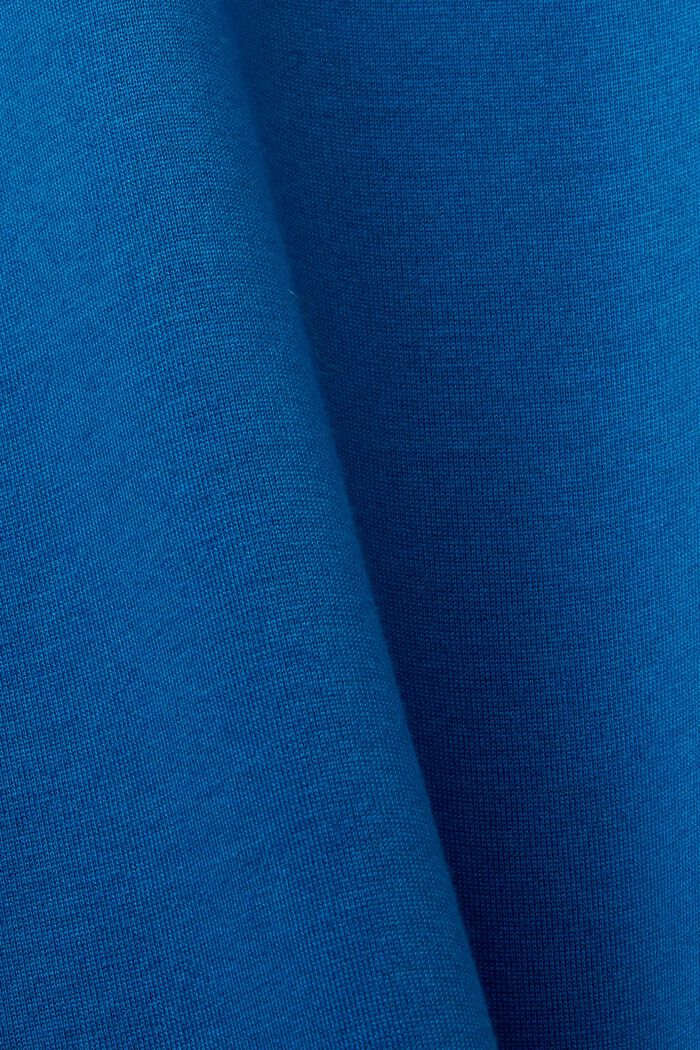 Camiseta de tejido jersey con cuello redondo, 100 % algodón, DARK BLUE, detail image number 4