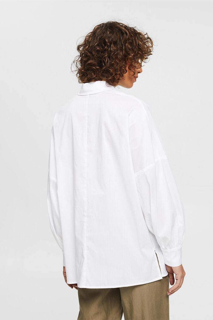 Blusa de corte oversize, WHITE, detail image number 3