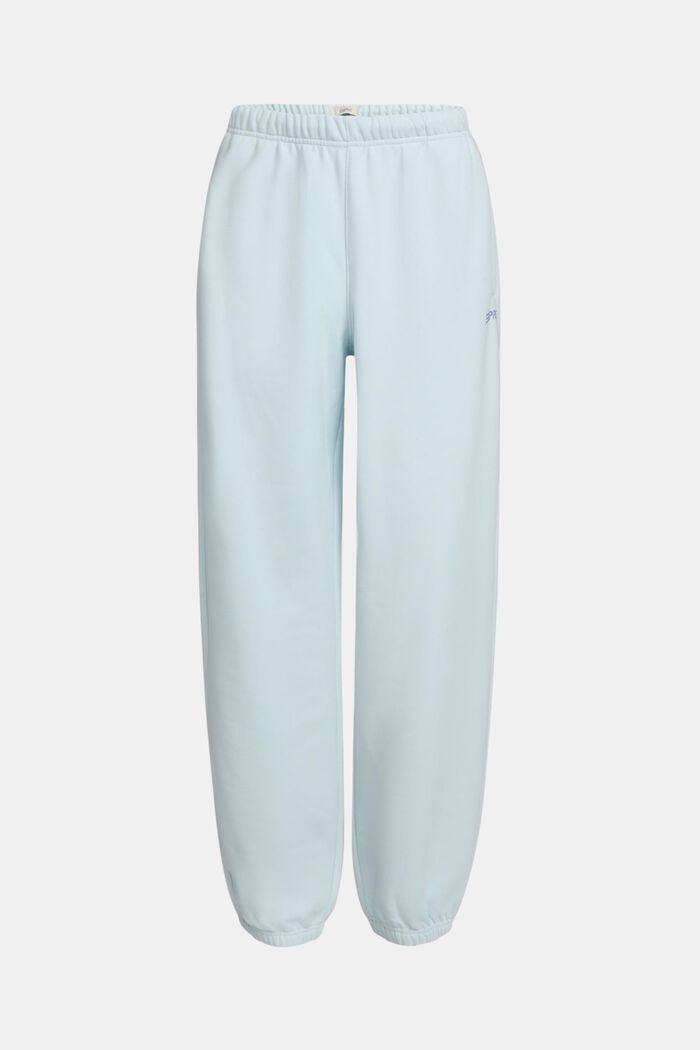 Pantalones de felpa unisex de algodón con logotipo, PASTEL BLUE, detail image number 6