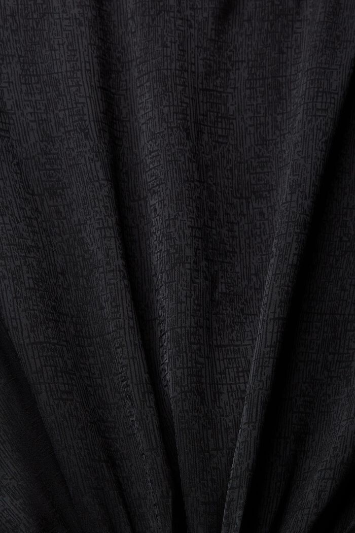 Blusa con textura y detalles fruncidos, BLACK, detail image number 6