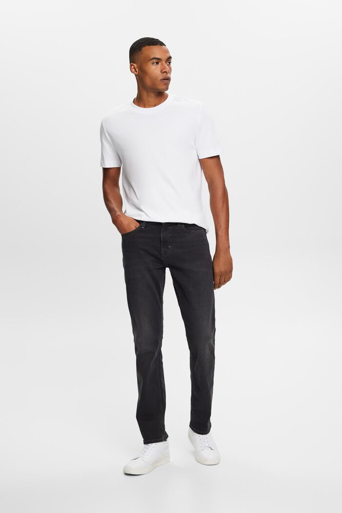 Jeans mid-rise slim fit, BLACK DARK WASHED, detail image number 5