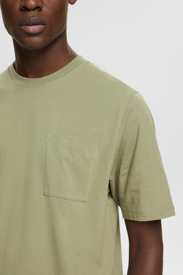 Camiseta de tejido jersey, 100% algodón, LIGHT KHAKI, detail image number 2