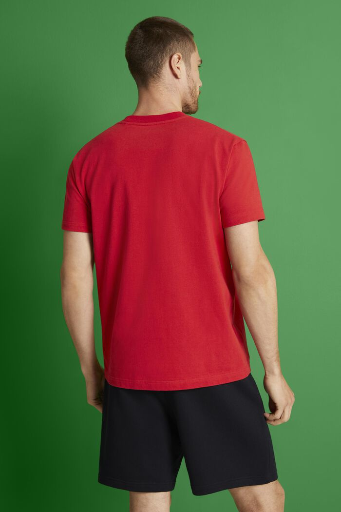 Camiseta unisex en jersey de algodón con logotipo, RED, detail image number 3