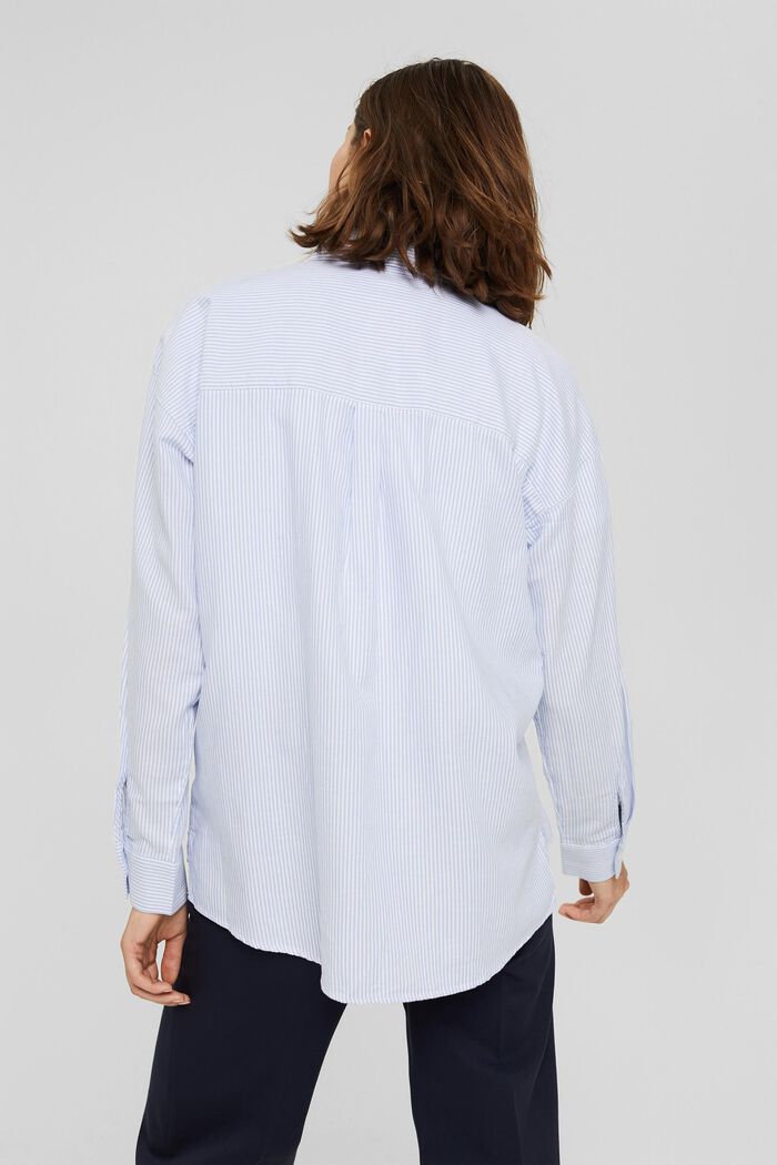 Blusa camisera en 100 % algodón ecológico, PASTEL BLUE, detail image number 3