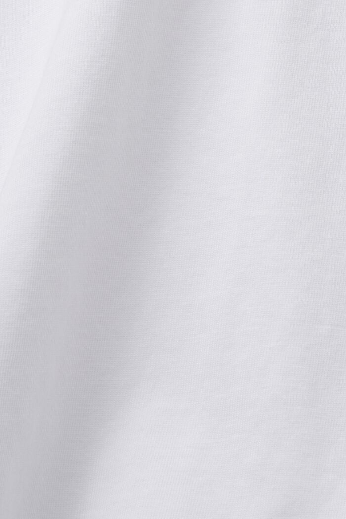 Camiseta cropped oversize, 100 % algodón, WHITE, detail image number 4