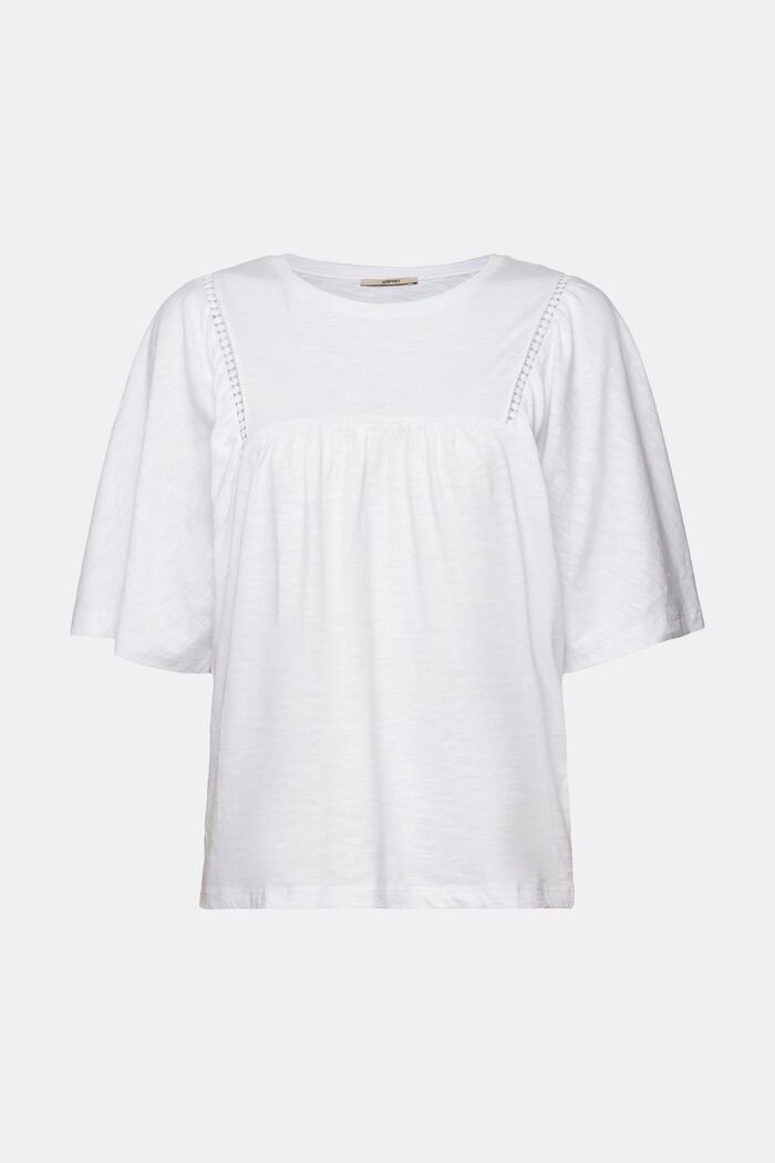 Camiseta acampanada, 100% algodón, WHITE, detail image number 6