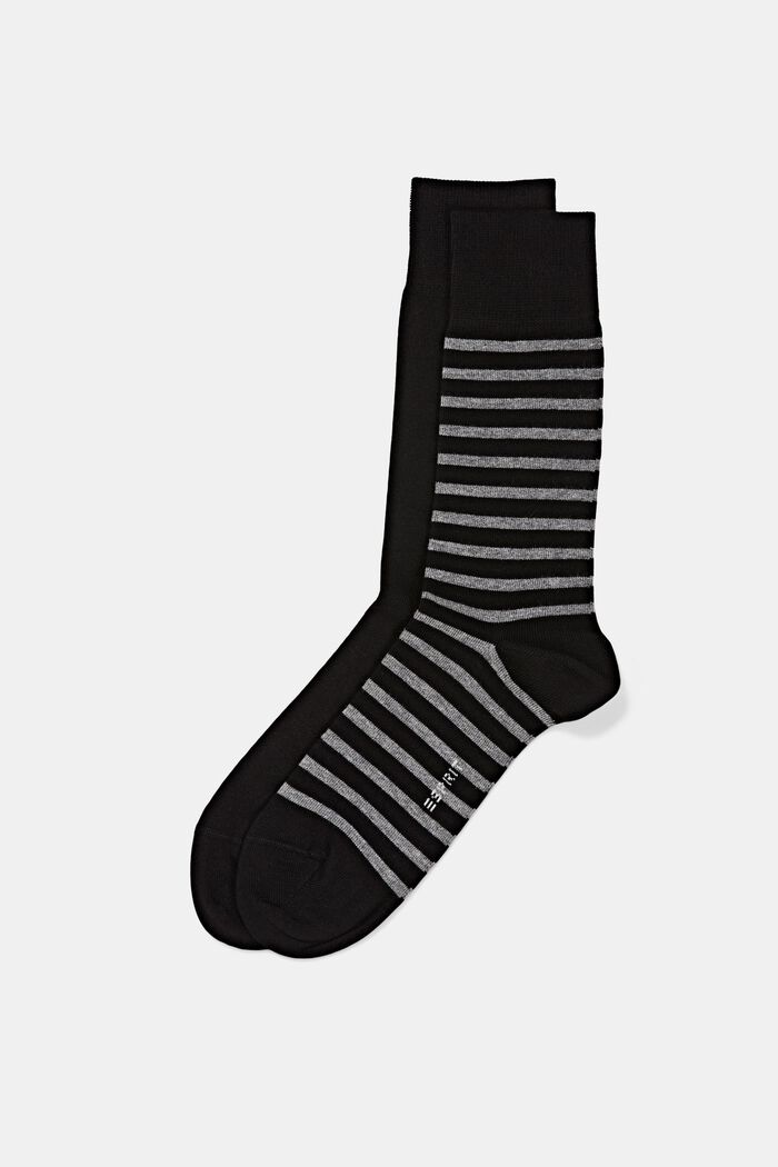 Pack de 2 pares de calcetines de punto grueso, BLACK, detail image number 0