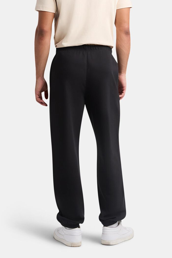 Pantalones de felpa de algodón con logotipo, BLACK, detail image number 3