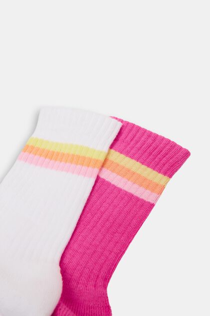 2 pares de calcetines acanalados a rayas