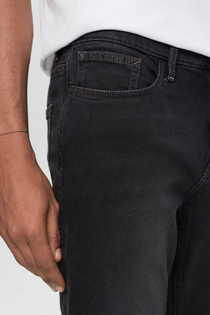 Jeans mid-rise slim fit, BLACK DARK WASHED, detail image number 2