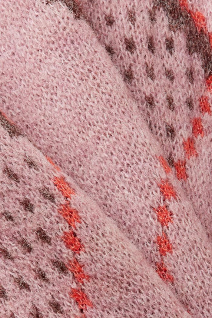 Jersey a cuadros confeccionado en mezcla de lana, OLD PINK, detail image number 5