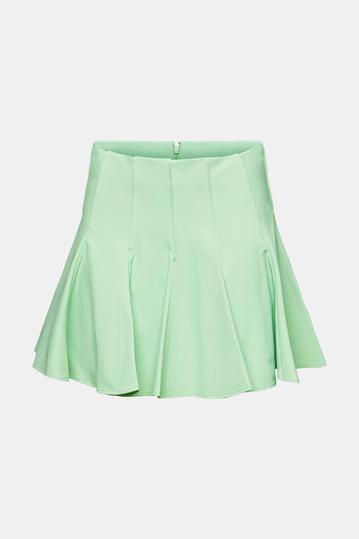 Falda pantalón plisada ceñida con vuelo, LIGHT GREEN, detail image number 7