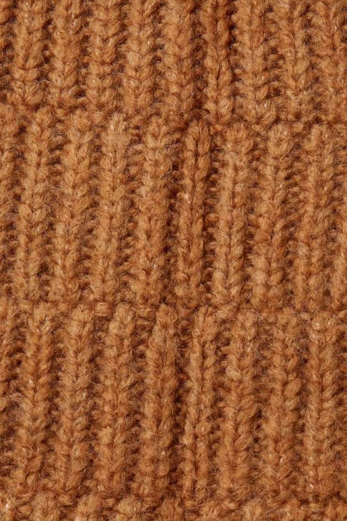 Jersey sin mangas en mezcla de lana, LIGHT BROWN, detail image number 4