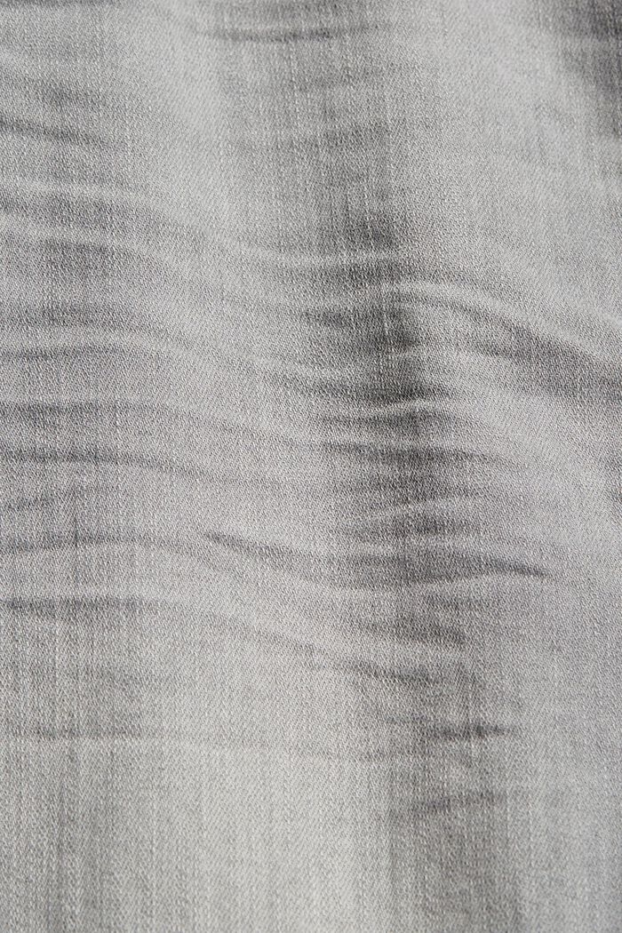 Vaqueros cortos de algodón ecológico, GREY MEDIUM WASHED, detail image number 4