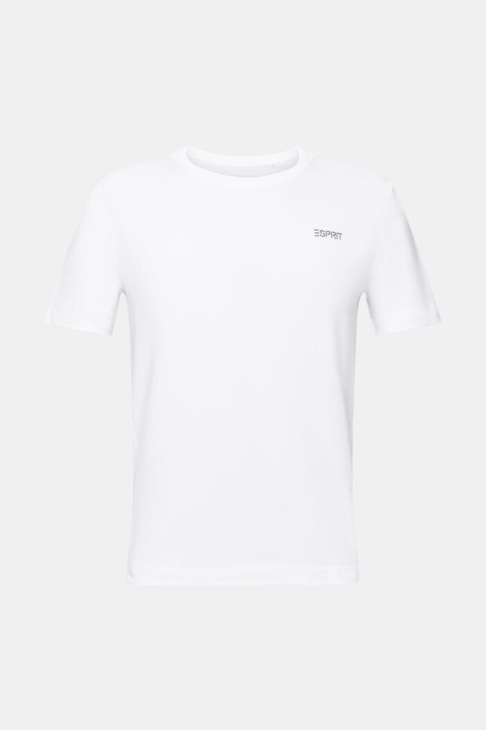 Camiseta en jersey de algodón con logotipo, WHITE, detail image number 6