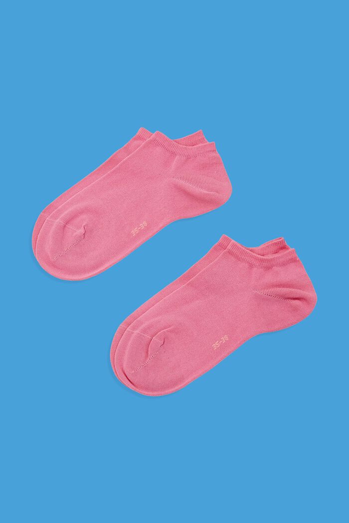 Pack de 2 pares de calcetines para deportivas, algodón ecológico, ROSE, detail image number 0