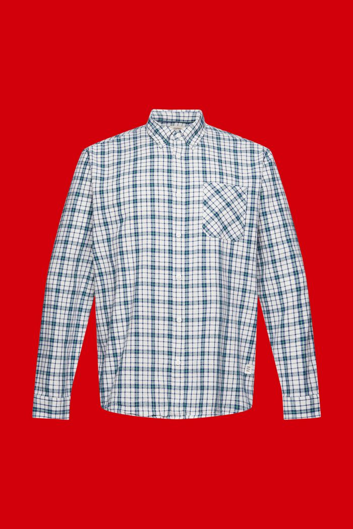 Camiseta a cuadros en algodón sostenible, OFF WHITE, detail image number 6