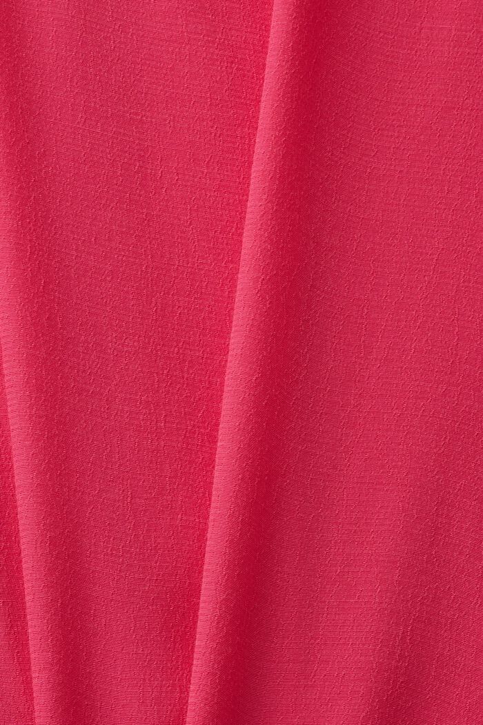 Blusa con cuello en pico, NEW PINK FUCHSIA, detail image number 5