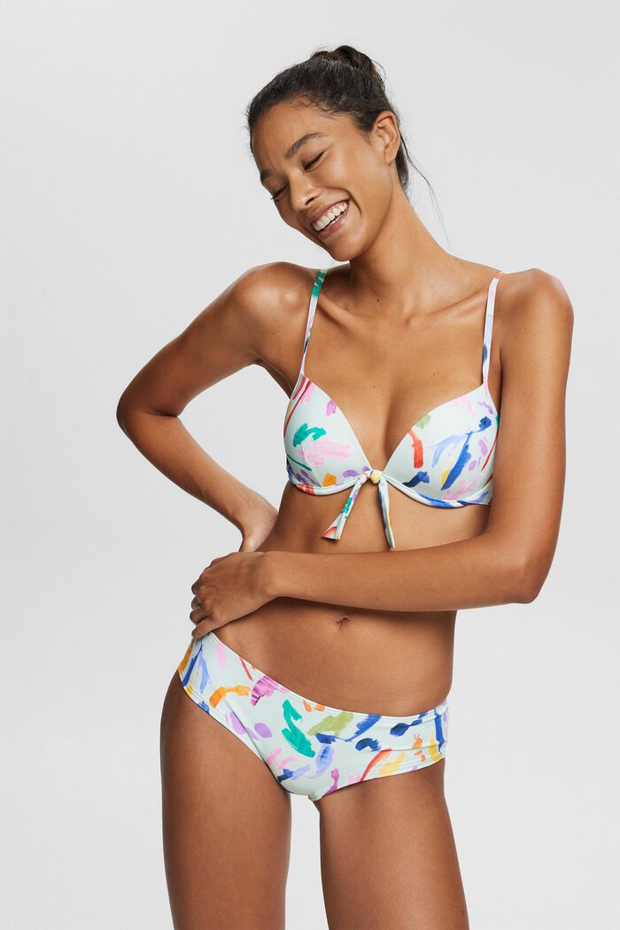 el primero eco Perca ESPRIT - Reciclado: top de bikini con detalle de lazo en nuestra tienda  online