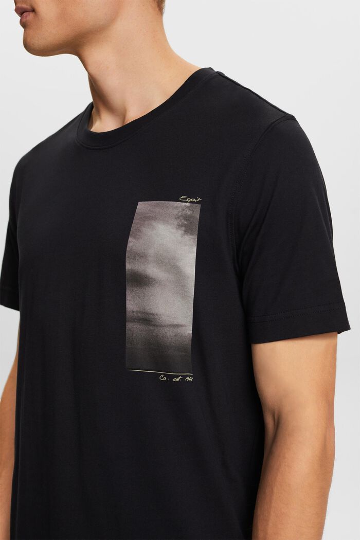 Camiseta estampada de algodón ecológico, BLACK, detail image number 1