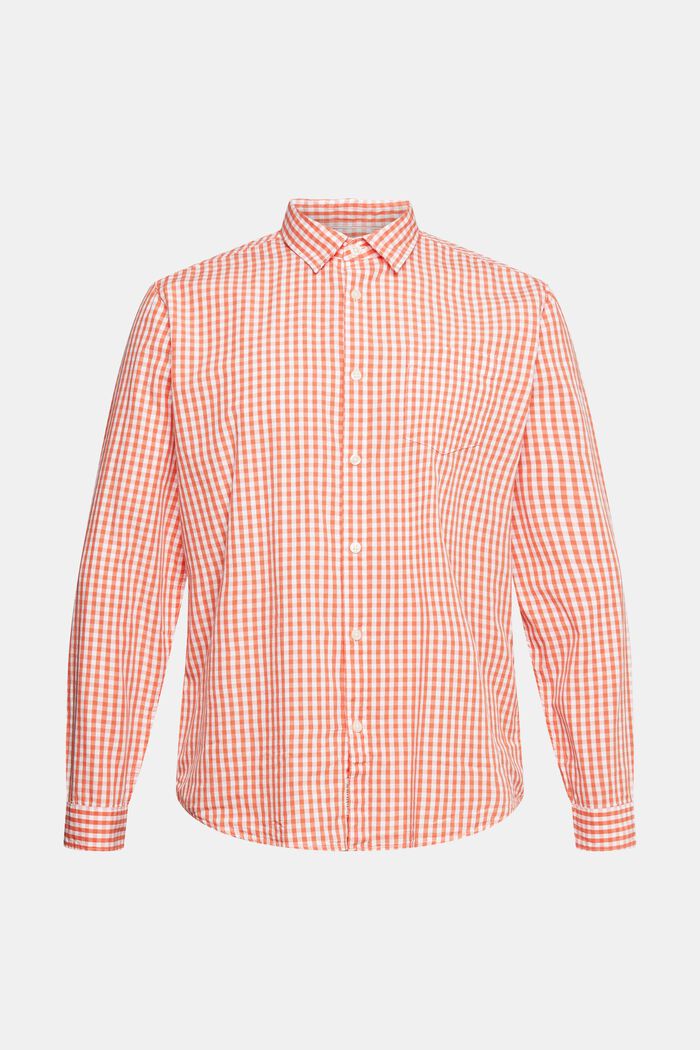 Camisa de algodón con diseño a cuadros, CORAL, detail image number 6