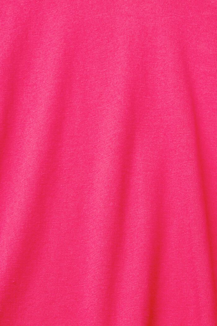 Jersey con cuello en pico, PINK FUCHSIA, detail image number 1