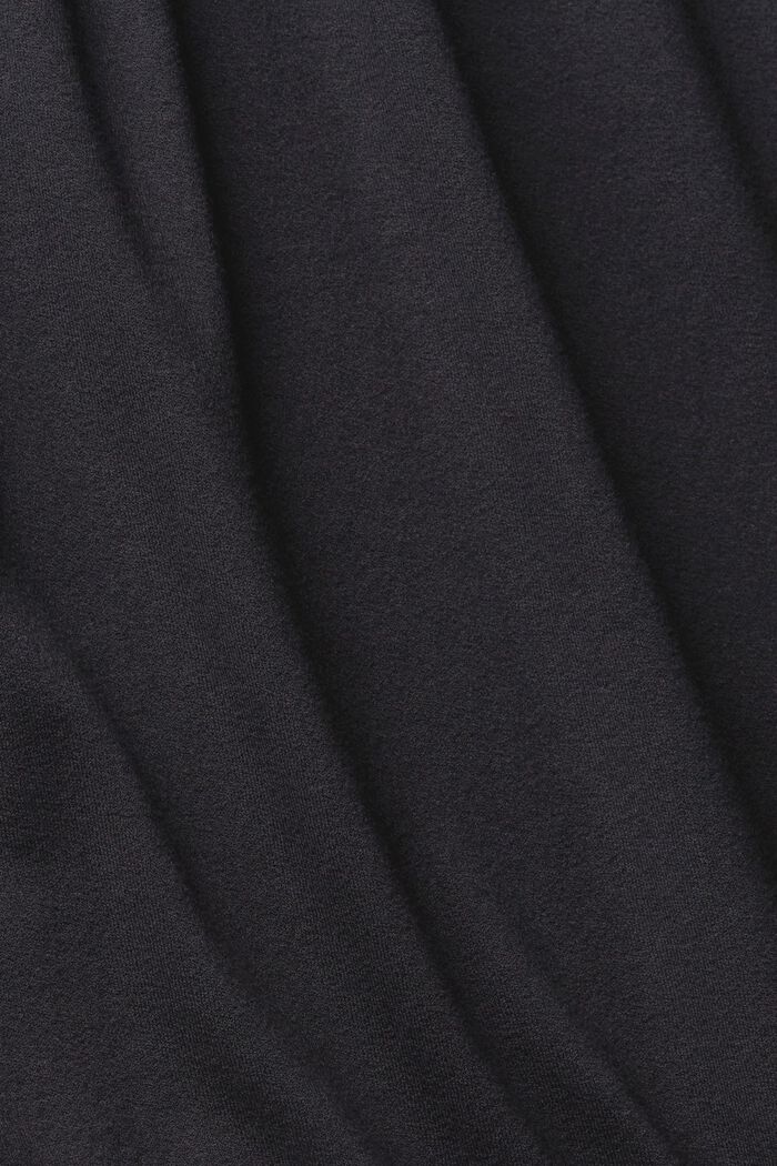 Camiseta de manga larga con ribete avolantado, LENZING™ ECOVERO™, BLACK, detail image number 5