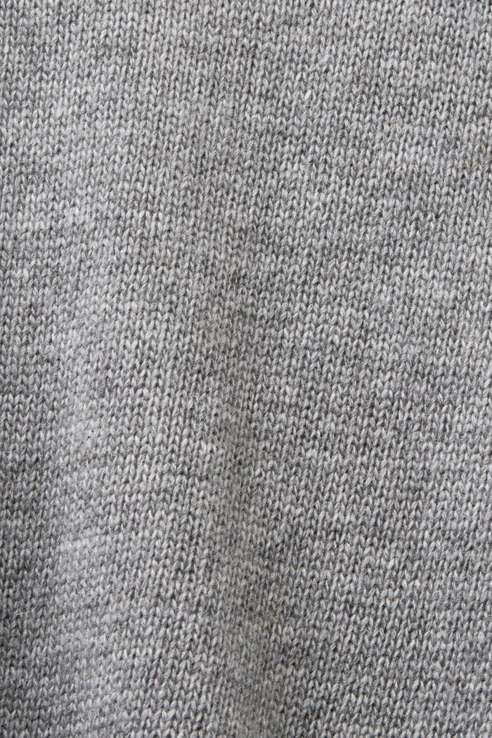 Jersey en mezcla de lana con cuello alto, MEDIUM GREY, detail image number 5