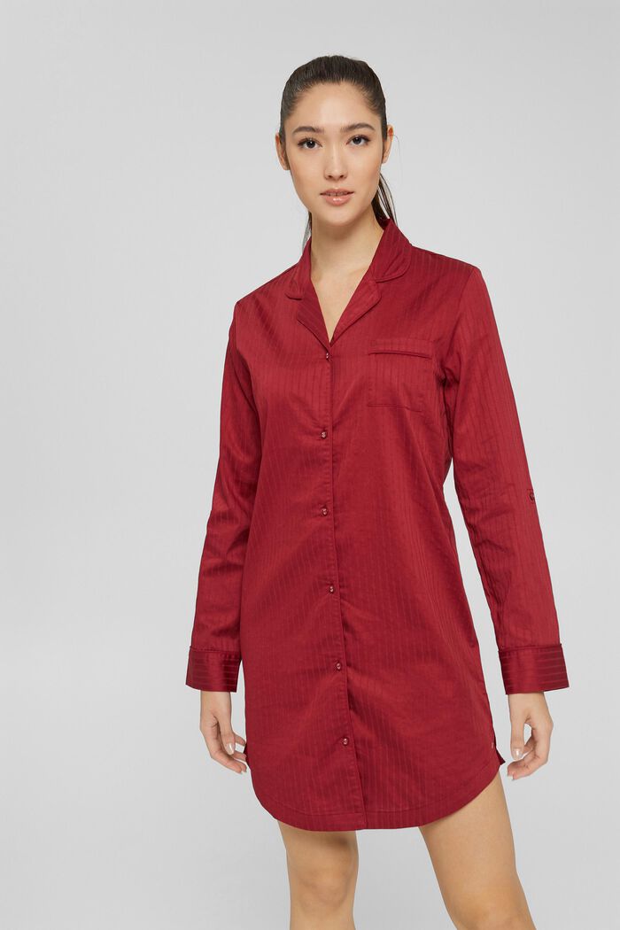 Camisón de 100% algodón, CHERRY RED, detail image number 1