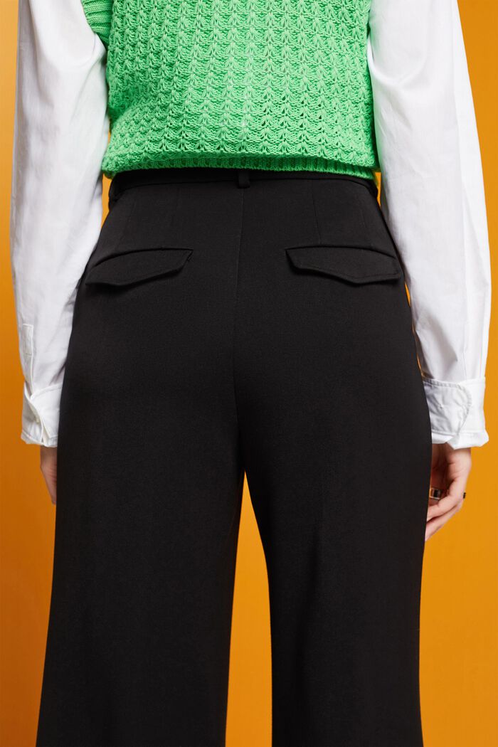 Pantalón culotte con mezcla de viscosa, BLACK, detail image number 2