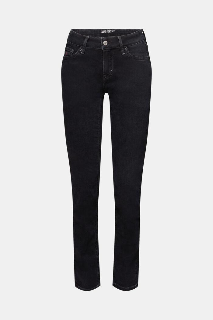Jeans mid-rise slim fit, BLACK RINSE, detail image number 7