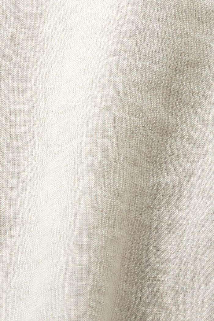 Falda midi de lino sin teñir, BEIGE, detail image number 6